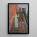 Wizyta na schodach w Silencio - Maurice Denis — oprawiony obraz na ścianie