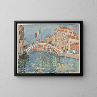Maurice Prendergast - A Bridge In Venice.webp