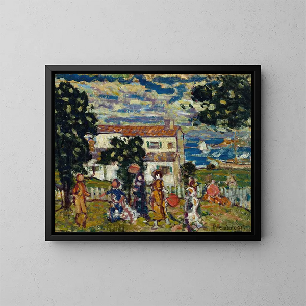 Wioska Nowej Anglii - Maurice Prendergast — oprawiony obraz na ścianie