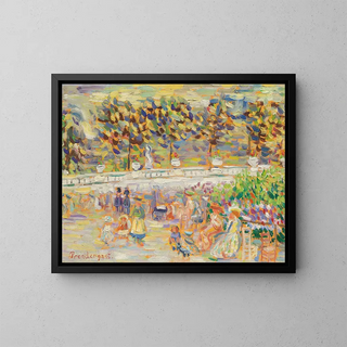 Lato w parku Jardin du Luxembourg Paryż - Maurice Prendergast — oprawiony obraz na ścianie