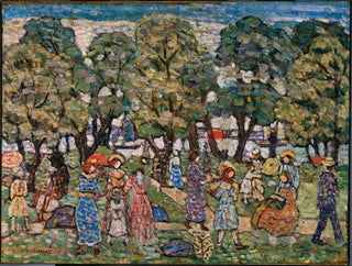 Pod drzewami - Maurice Prendergast — widok dzieła