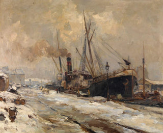 Maurits Blieck - Antwerp Harbour in Winter.webp