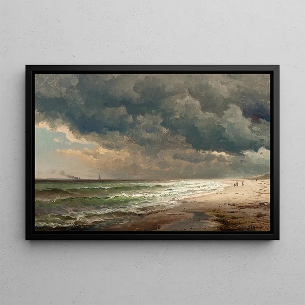 Plaża Long Island - Mauritz Frederick Hendrick de Haas — oprawiony obraz na ścianie