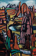 krajobrazu skalistego z skałami - Max Beckmann — widok dzieła