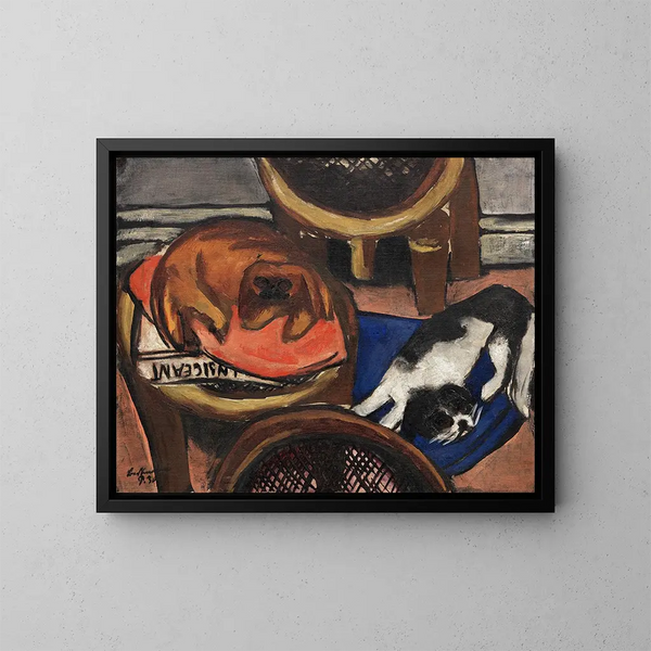 Reprodukcja obrazu Majong i zimne psy - Max Beckmann