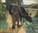 Rolnik z krową - Max Liebermann — widok dzieła