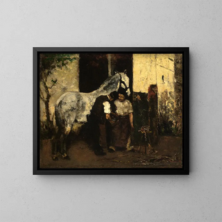 U u kowala - Max Liebermann — oprawiony obraz na ścianie