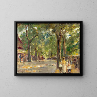 Max Liebermann - Die Groe Seestrasse in Wannsee mit Spaziergngern.webp