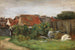 Wiejskie domy z słonecznikami - Max Liebermann — widok dzieła