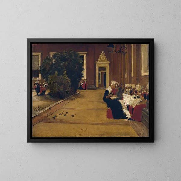 Sieroty dziewczynki w Amsterdamie - Max Liebermann — oprawiony obraz na ścianie