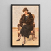 Portret Loli Leder w futrzanej kurtce siedzącej - Max Liebermann — oprawiony obraz na ścianie