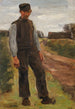 Wieśniak stojący na drodze - Max Liebermann — widok dzieła