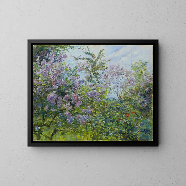Lilas en fleurs - Max Slevogt — oprawiony obraz na ścianie