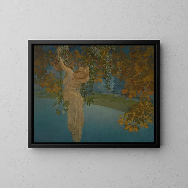 Rêveries - Maxfield Parrish — oprawiony obraz na ścianie