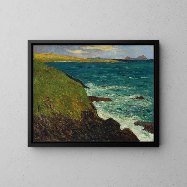 Bords de la côte Saint-Jean-du-Doigt, Bretagne - Maxime Maufra — oprawiony obraz na ścianie