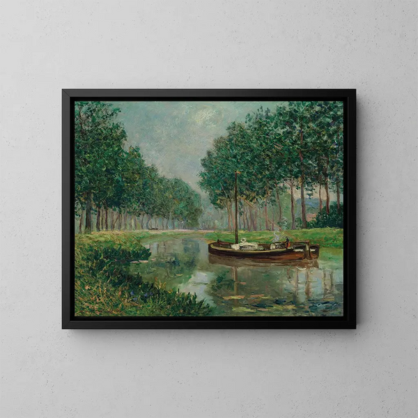 Chaland sur le canal - Maxime Maufra — oprawiony obraz na ścianie