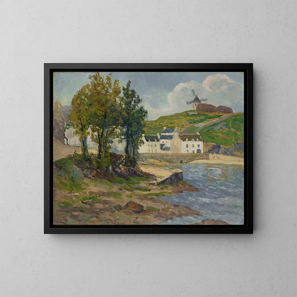 Niebo październikowe w Trouville - Maxime Maufra — oprawiony obraz na ścianie