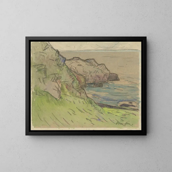 Côte rocheuse en Bretagne - Maxime Maufra — oprawiony obraz na ścianie