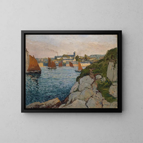 Douarnenez na słońcu - Maxime Maufra — oprawiony obraz na ścianie