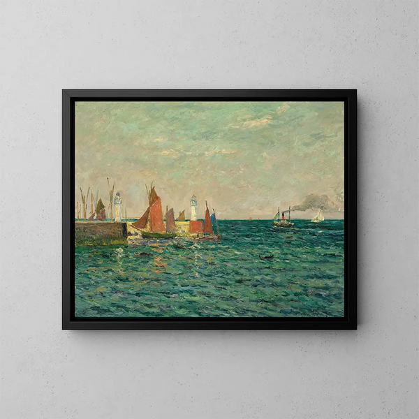 Wejście do portu w Palais - Maxime Maufra — oprawiony obraz na ścianie