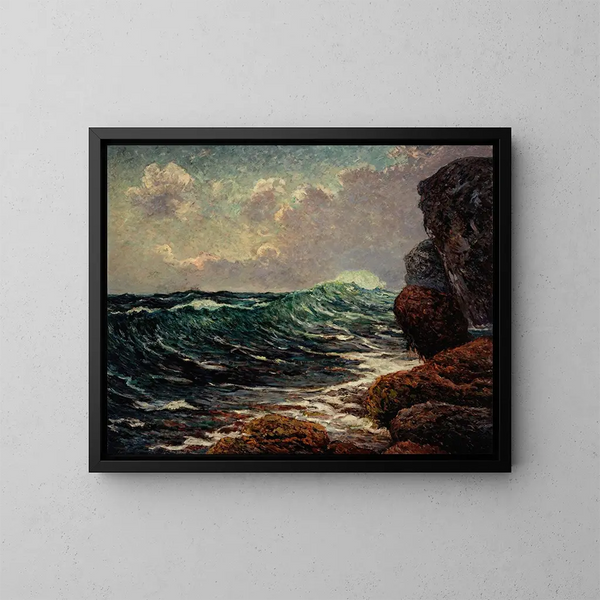 La mare montante à Port-Blanc - Maxime Maufra — oprawiony obraz na ścianie