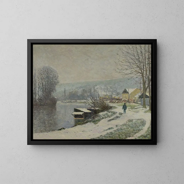 La neige à Port-Marly - Maxime Maufra — oprawiony obraz na ścianie