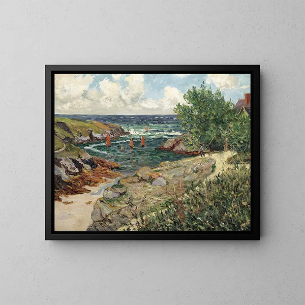 Port Goulphar, Belle-Île-en-Mer - Maxime Maufra — oprawiony obraz na ścianie