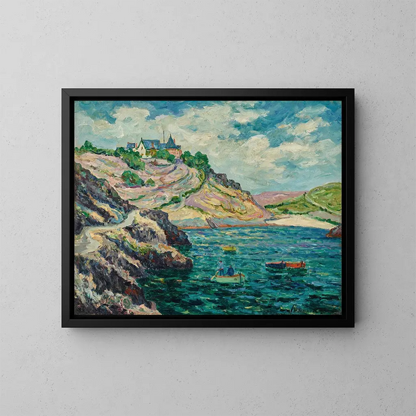 Le fond de l'anse de Port-Goulphar, Belle-Île - Maxime Maufra — oprawiony obraz na ścianie