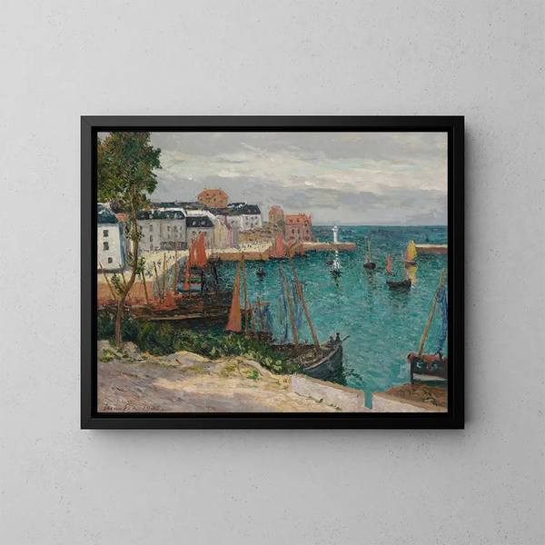 Le port de Sauzon, Belle-Île-en-Mer - Maxime Maufra — oprawiony obraz na ścianie