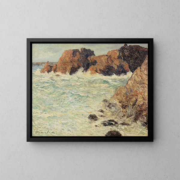 Les rochers du château de Dinan, Morgat, listopad 1903 - Maxime Maufra — oprawiony obraz na ścianie