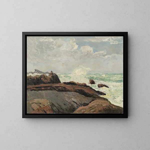 Mer forte à Saint-Gunol, Penmarch - Maxime Maufra — oprawiony obraz na ścianie