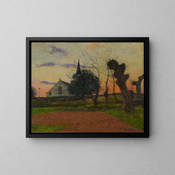 Zachód słońca w Cadol - Maxime Maufra — oprawiony obraz na ścianie