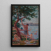 Saint-Tropez kąpiący się pod sosnami - Maximilien Luce — oprawiony obraz na ścianie