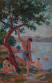 Saint-Tropez kąpiący się pod sosnami - Maximilien Luce — widok dzieła