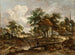 pejzażowy z pomostem - Meindert Hobbema — widok dzieła