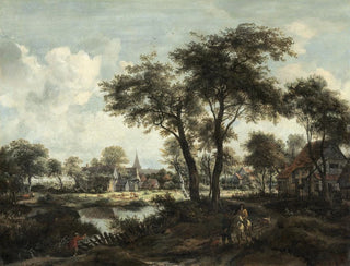 Meindert Hobbema - Village near a Pool.webp