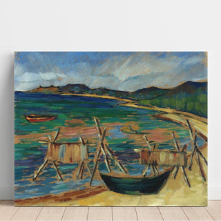 Merelaht paatidega - Konrad Mägi | Reproduction Tableau Décoration murale affiche copie