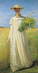 Anna Ancher wracająca z pola - Michael Ancher — widok dzieła