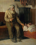 Kristian, niewidomy, opiekuje się dzieckiem - Michael Ancher — widok dzieła