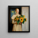 Dziewczyna z słonecznikami 1893 - Michael Ancher — oprawiony obraz na ścianie