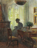 Wnętrza domu artystki pani Anny Ancher autorstwa Sytjet - Michael Ancher — widok dzieła