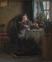 La Lecture de la femme de l'artiste - Michael Ancher — widok dzieła