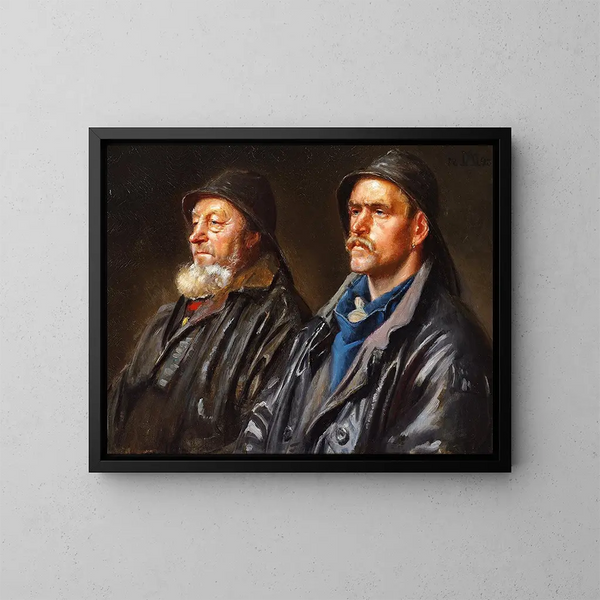 "À des pêcheurs" - Michael Ancher — oprawiony obraz na ścianie