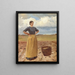 Młoda dziewczyna - Michael Ancher — oprawiony obraz na ścianie
