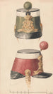 dwóch shakosów milicji Dublina, jeden zielony, jeden czerwony - Michael Angelo Hayes — widok dzieła
