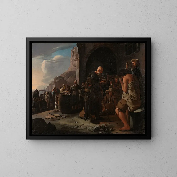 Odświeżanie spragnionych - Michael Sweerts — oprawiony obraz na ścianie