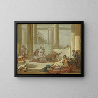 L'Adoration des crânes - Michel-François Dandré-Bardon — oprawiony obraz na ścianie