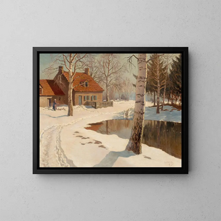 Michel Markinovitch Guermacheff - A cottage in the snow.webp