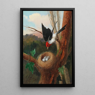 Michelangelo Meucci - Vogel Bei Seinem Nest.webp