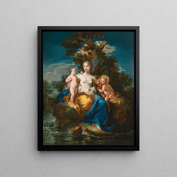 Michele Rocca - Latona and her children Apollo and Diana in a moonlit landscape.webp